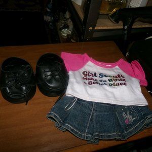 3 pieces build a bear girl scout outfit.